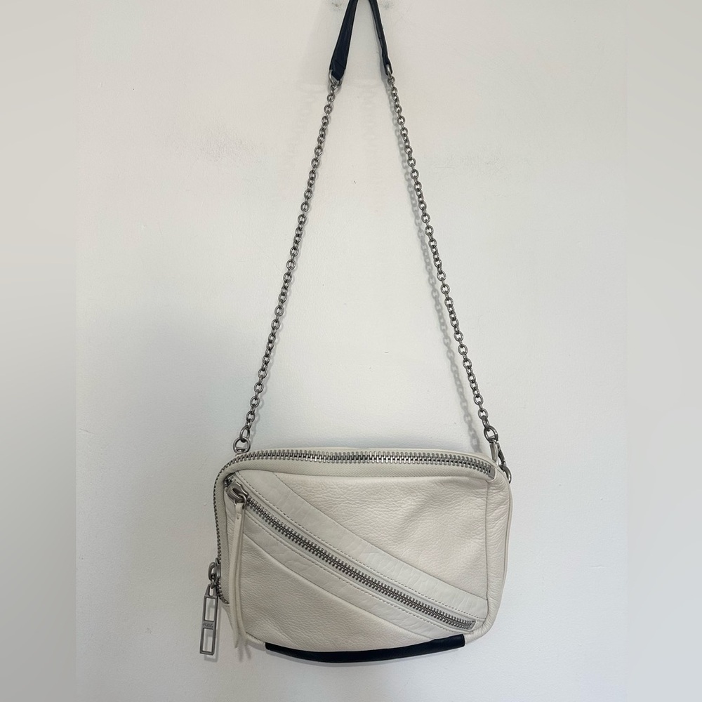 Kelsi Dagger crossbody black and white leather small purse